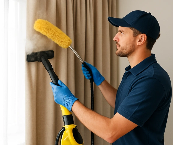 Trusted blind cleaning technician Matty Curtain Cleaning calamvale QLD